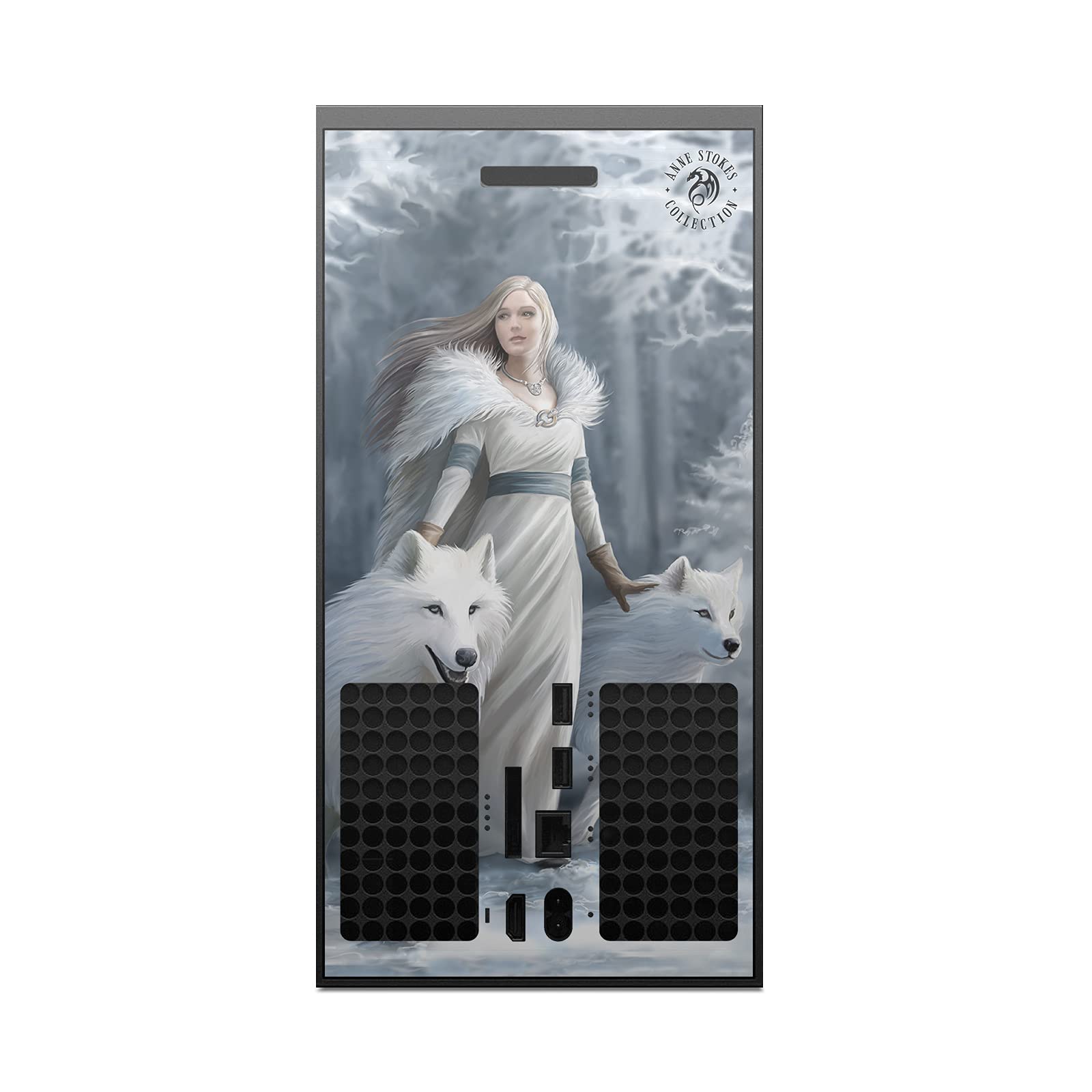 Official Anne Stokes Winter Guardian Art Vinyl Skin Sticker Decal for Xbox Series X Console & Controller Bundle - Gaming Accessories for Enhanced Protection & Style