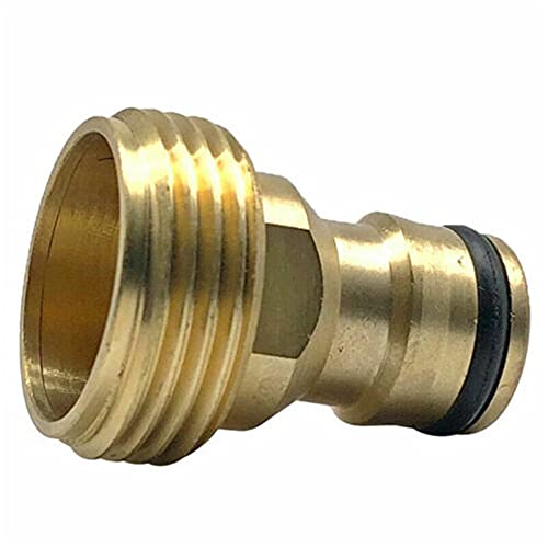 GC-32534 Brass Garden Hose Connector Set - 3/4 Inch Quick Connect for Male & Female Fittings (US Standard) - Perfect for Lawn Irrigation, Car Washing & Outdoor Watering