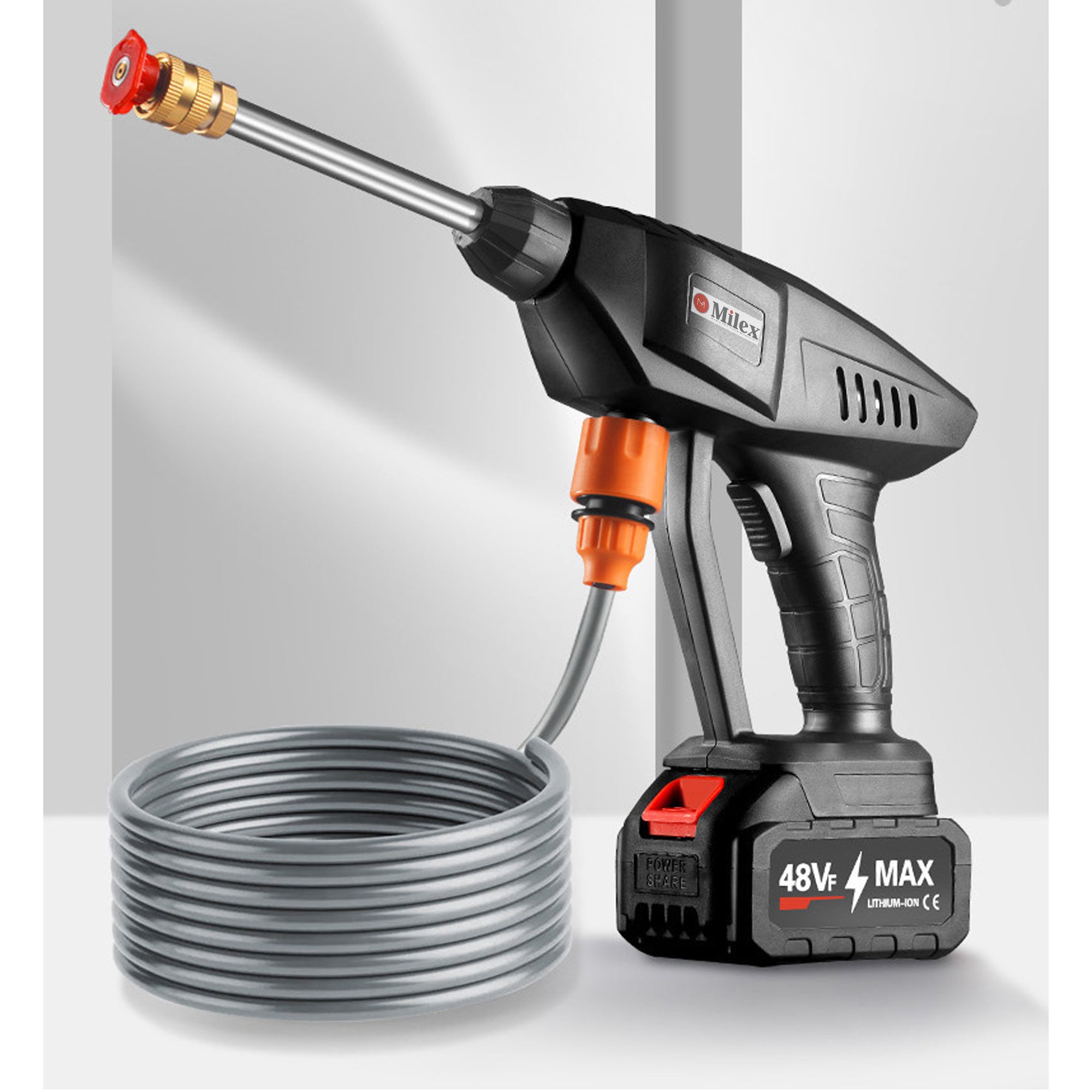 Milex Insta Blast 1800 PSI Electric Pressure Washer - Portable & Powerful Handheld Car Washer for Home, Driveway, Deck, Patio Cleaning