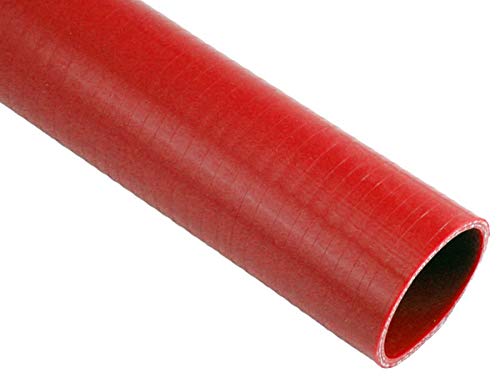 Pegasus SHS60-RED 2-3/8 Inch ID Red Silicone Straight Hose - 1 Foot Length High-Temperature Flexible Tubing for Automotive, Marine & Industrial Applications