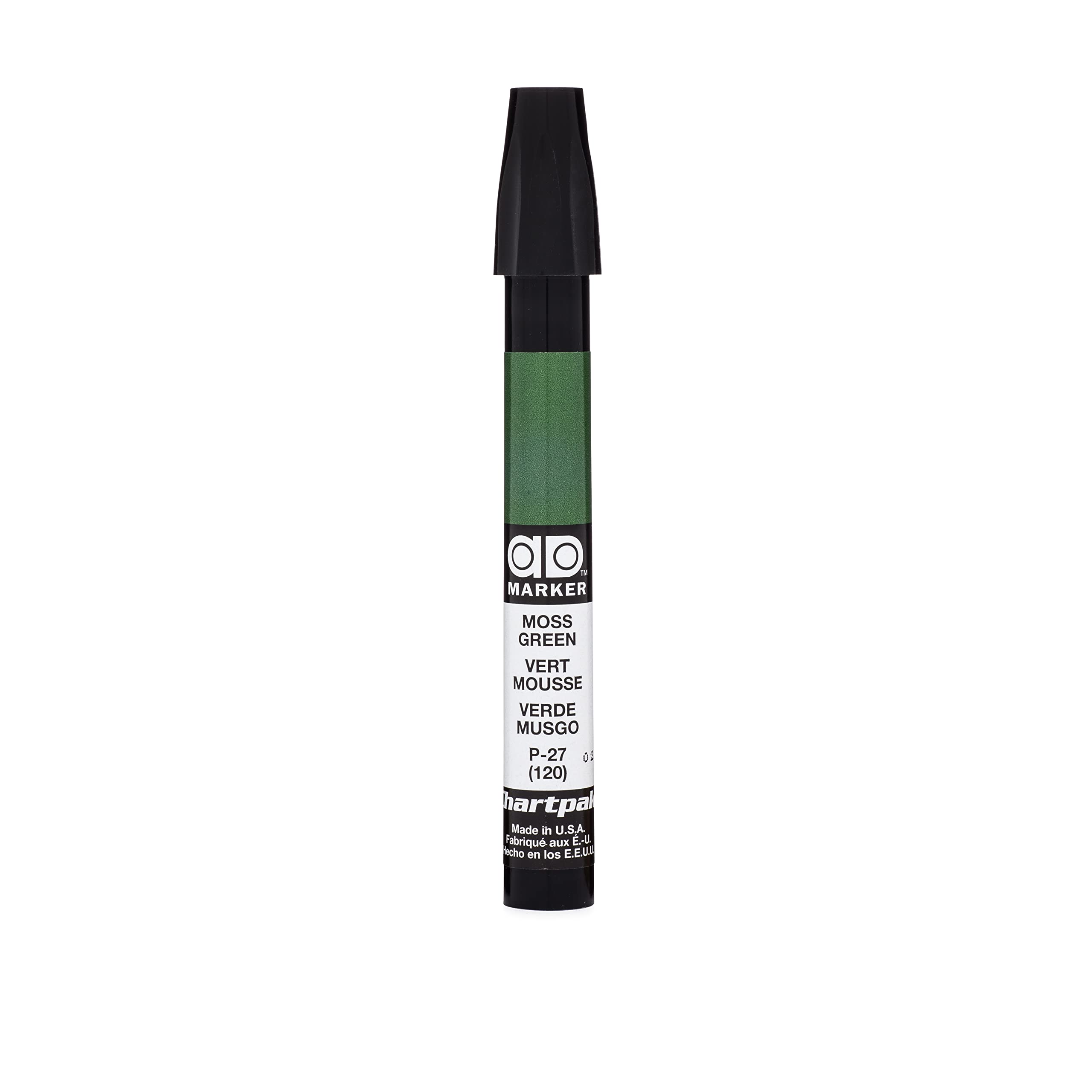 Chartpak AD Marker Pen - Moss Green | Professional Alcohol-Based Art Marker for Sketching, Illustration & Design | Ideal for Artists, Architects & Students