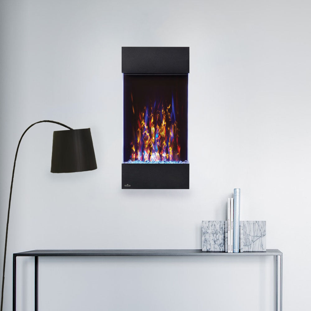 Napoleon Allure Vertical 32 Inch Wall Mount Electric Fireplace - Modern Heating for Living Room, Bedroom & Office Spaces