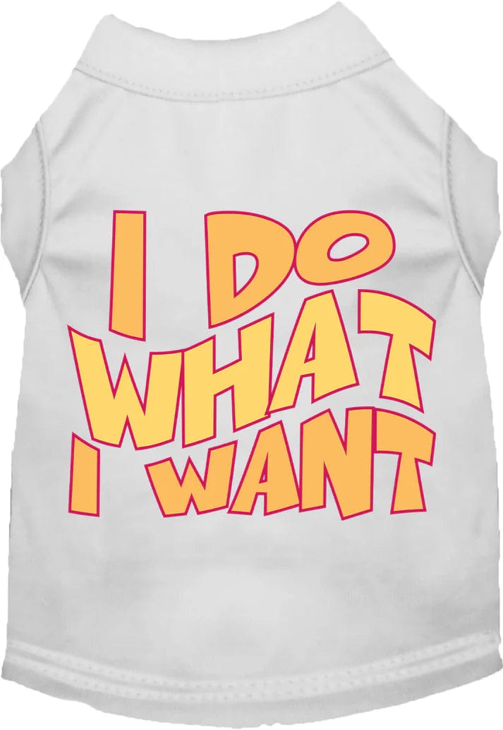 I Do What I Want Dog Shirt - Funny Pet Clothes for Small Medium Large Dogs - Perfect for Birthdays, Halloween & Dog Park Outfits