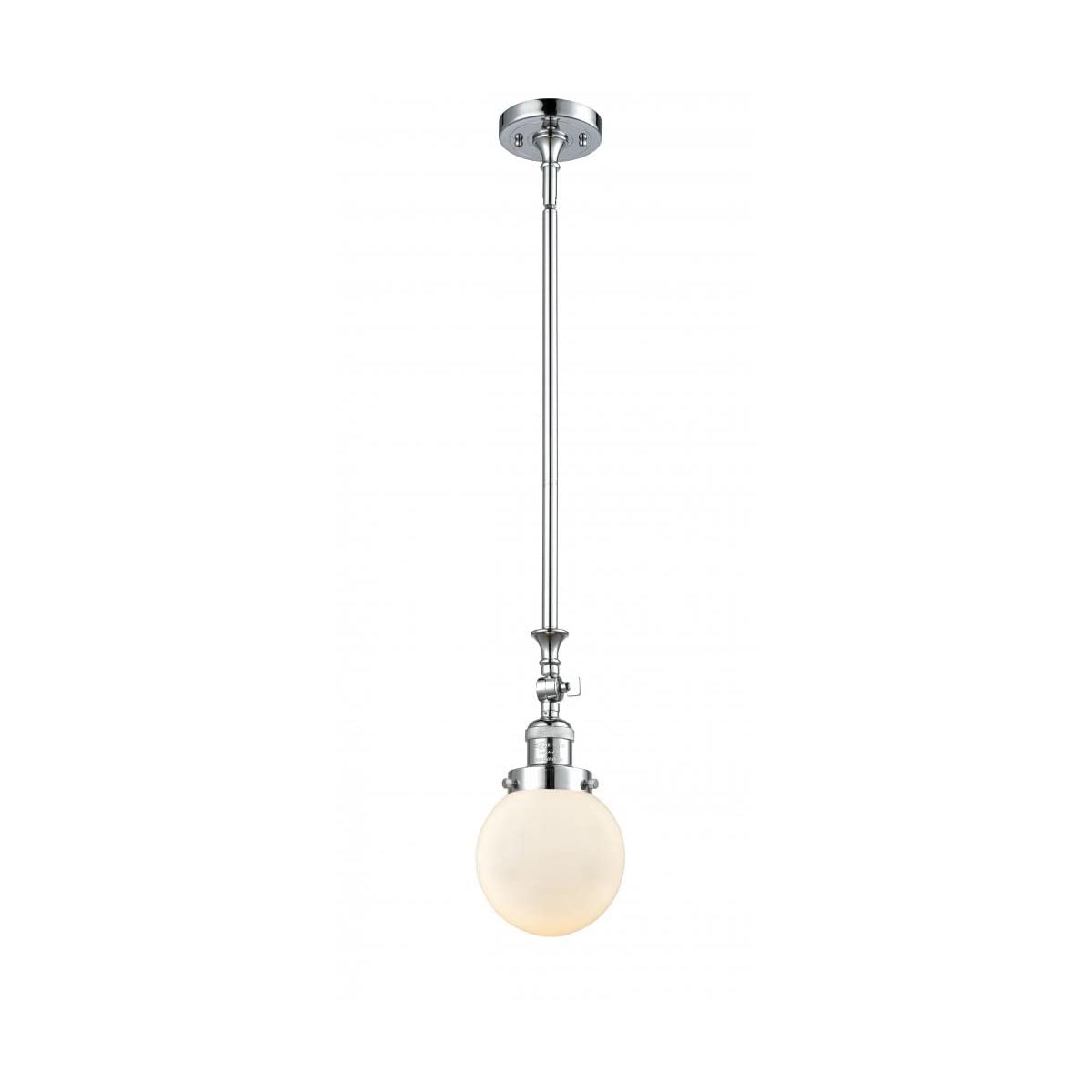 Vintage Dimmable LED Mini Pendant Light - 6W Edison Bulb Style - Polished Chrome Finish - Perfect for Kitchen Island, Dining Room or Bar Counter Lighting
