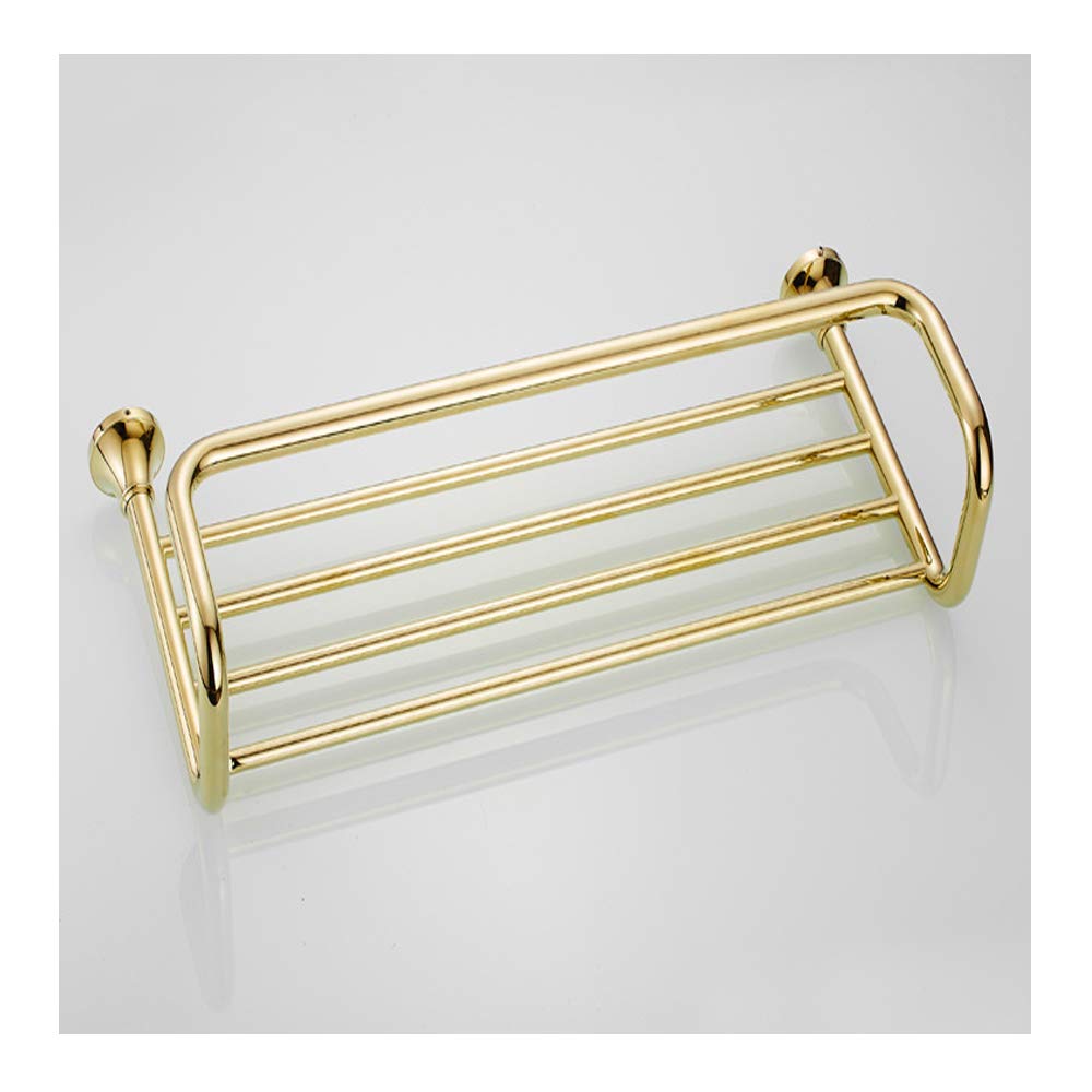 **Gold Plated Brass Wall Mounted Towel Rack - European Style Bathroom Towel Holder for Luxury Home & Spa Decor**    *(Perfect for Bathrooms, Spas, Hotels & Upscale Home Decor - Adds Elegance & Functionality)*