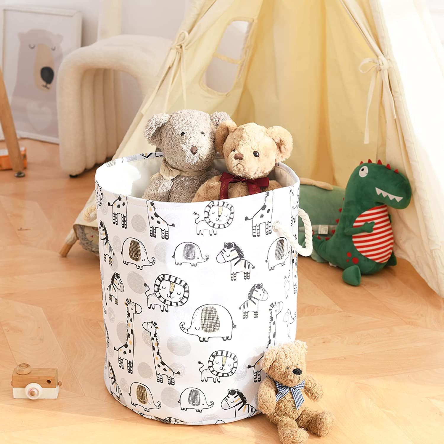 Extra Large Baby Laundry Basket & Toy Storage - Nursery Hamper for Kids Bedroom