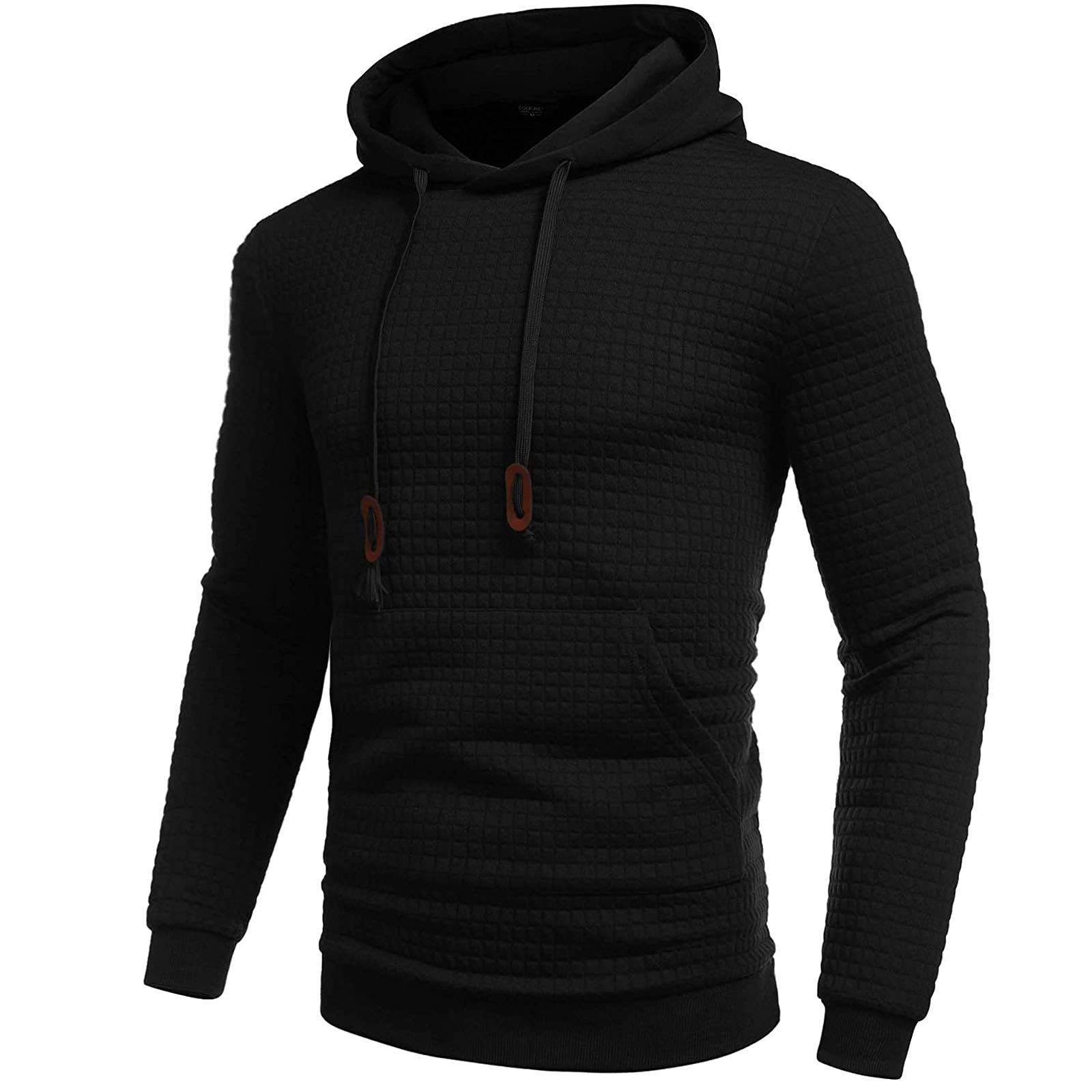 Men's Zip Up Hooded Sweatshirt - Casual Loose Pullover with Pockets for Outdoor Activities