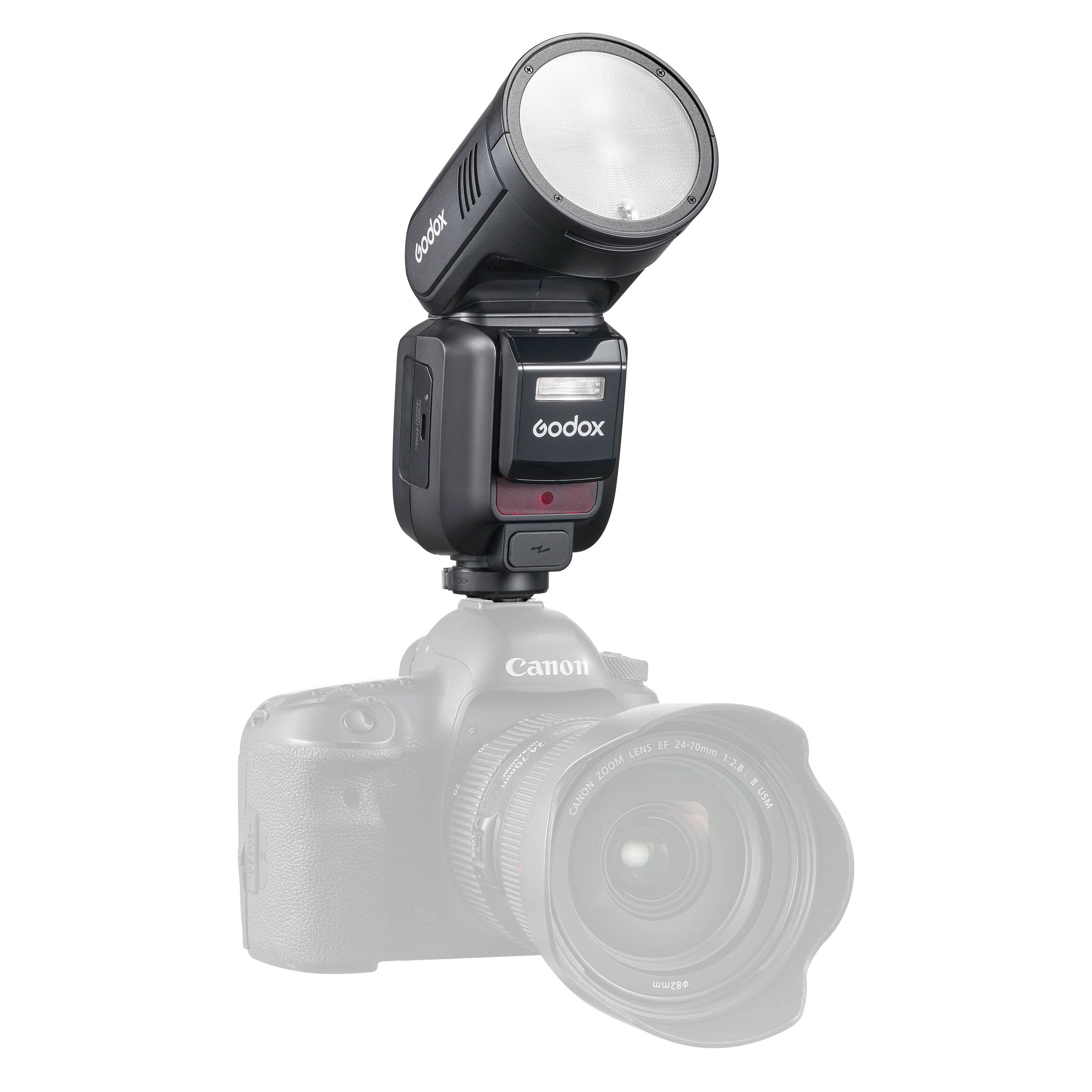 V100 100Ws Round Head Speedlite Flash for Canon Nikon Sony DSLR Cameras - Professional Studio Photography & Portrait Lighting Accessory
