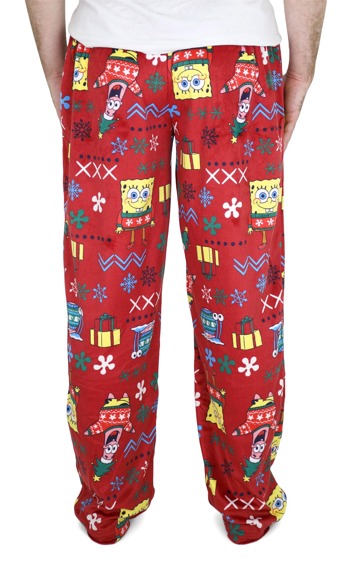 SpongeBob SquarePants Fleece Pajama Pants for Men - Soft & Comfortable Adult Sleepwear - Perfect Christmas Gift & Holiday Lounge Wear for Fans