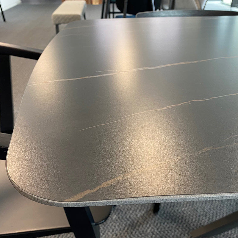 Premium KIANA Sintered Stone Dining Table - 180cm Modern Black Rectangle Kitchen Table for Dining Room, Restaurant & Outdoor Patio