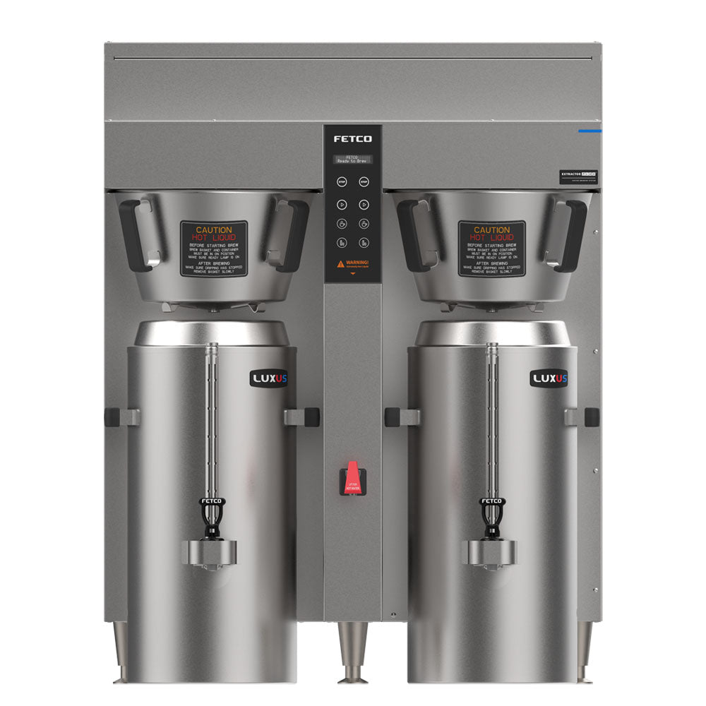 Fetco CBS 1262 Plus Series Twin Station Commercial Coffee Brewer 208-240V - Perfect for Airports, Offices & High-Volume Cafes