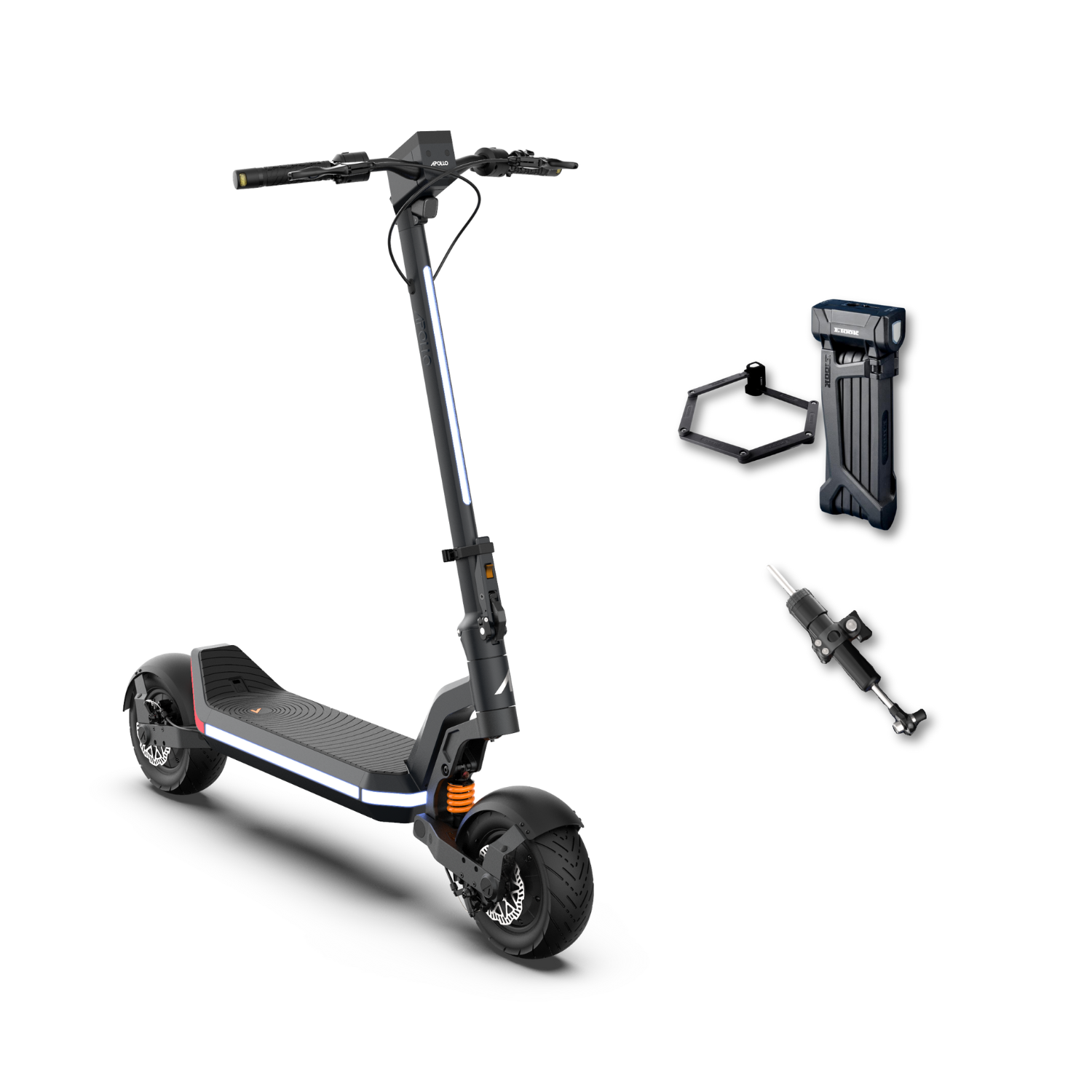 Apollo Phantom 2.0 60V Electric Scooter Essentials Bundle - High Performance Commuter Scooter with Long Range Battery - Perfect for Urban Commuting & Last-Mile Transportation