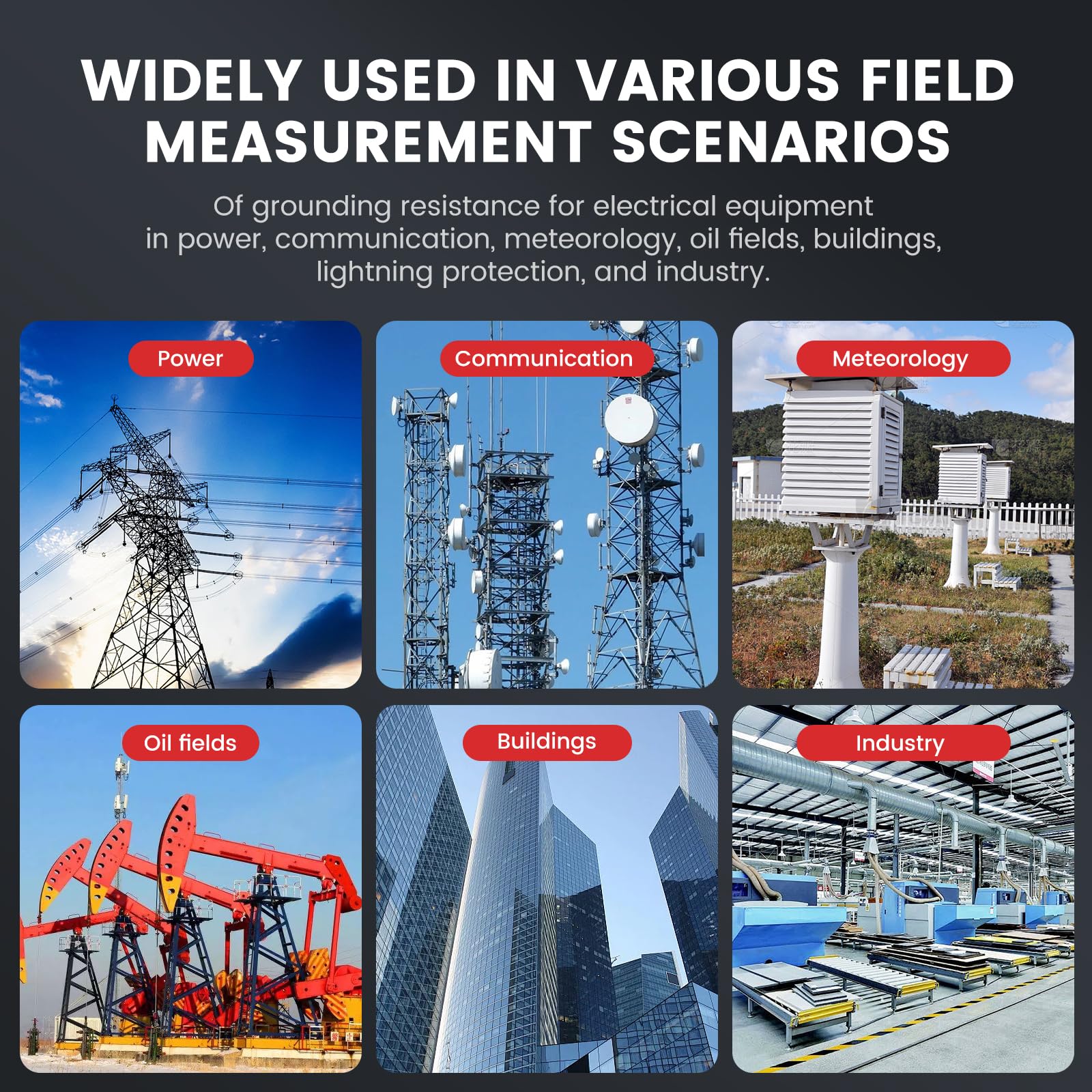 EITAI-ETCR3000A+ Digital Ground Resistance Tester 0-2kΩ, 0-200V - Professional Earth Ground Rod Resistance Meter for Electrical Safety Testing - Perfect for Electricians, Engineers & Industrial Maintenance