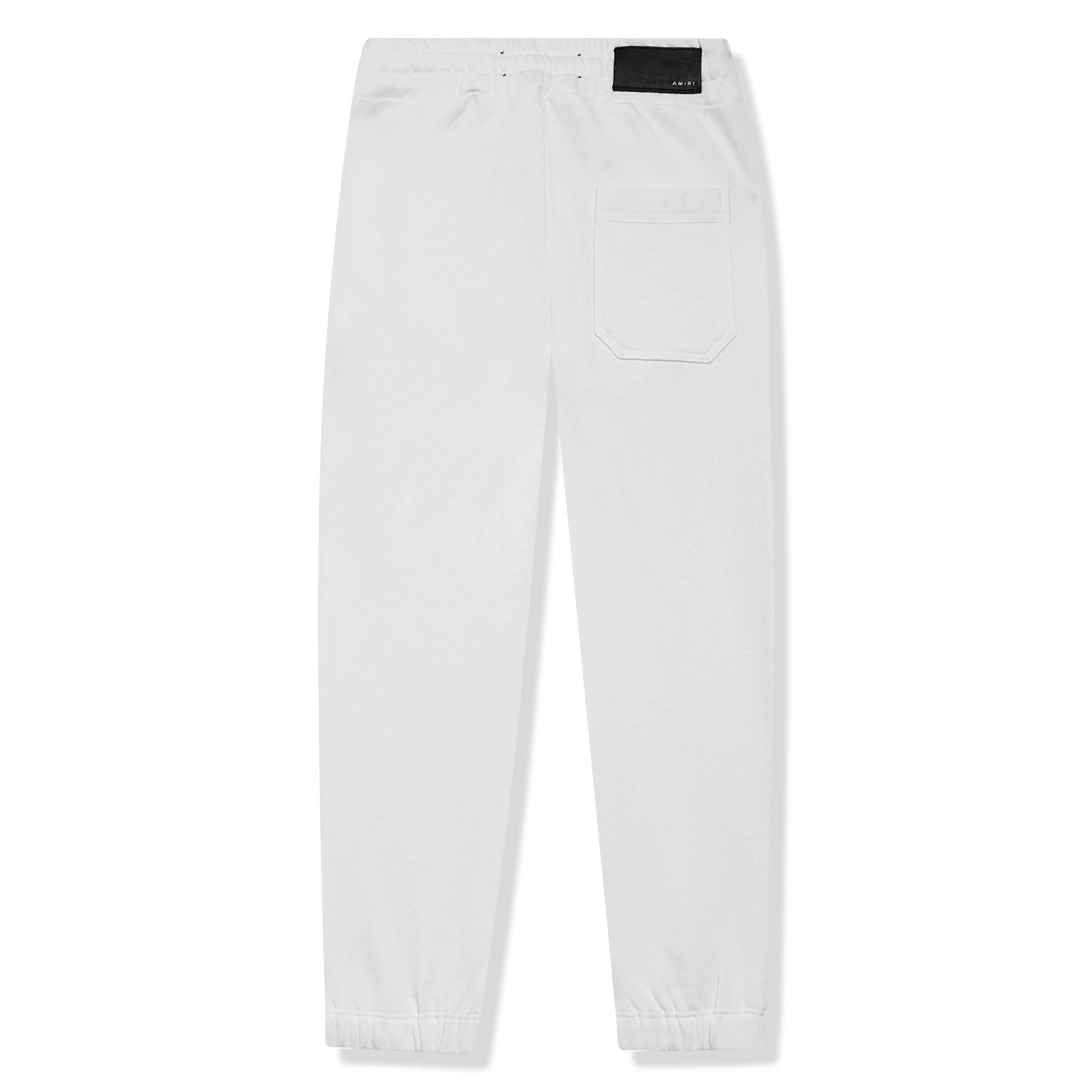 Amiri Kids MA Core Logo White Sweatpants for Boys & Girls - Comfortable Cotton Joggers with Embroidered Logo - Perfect for School, Playdates & Casual Outings
