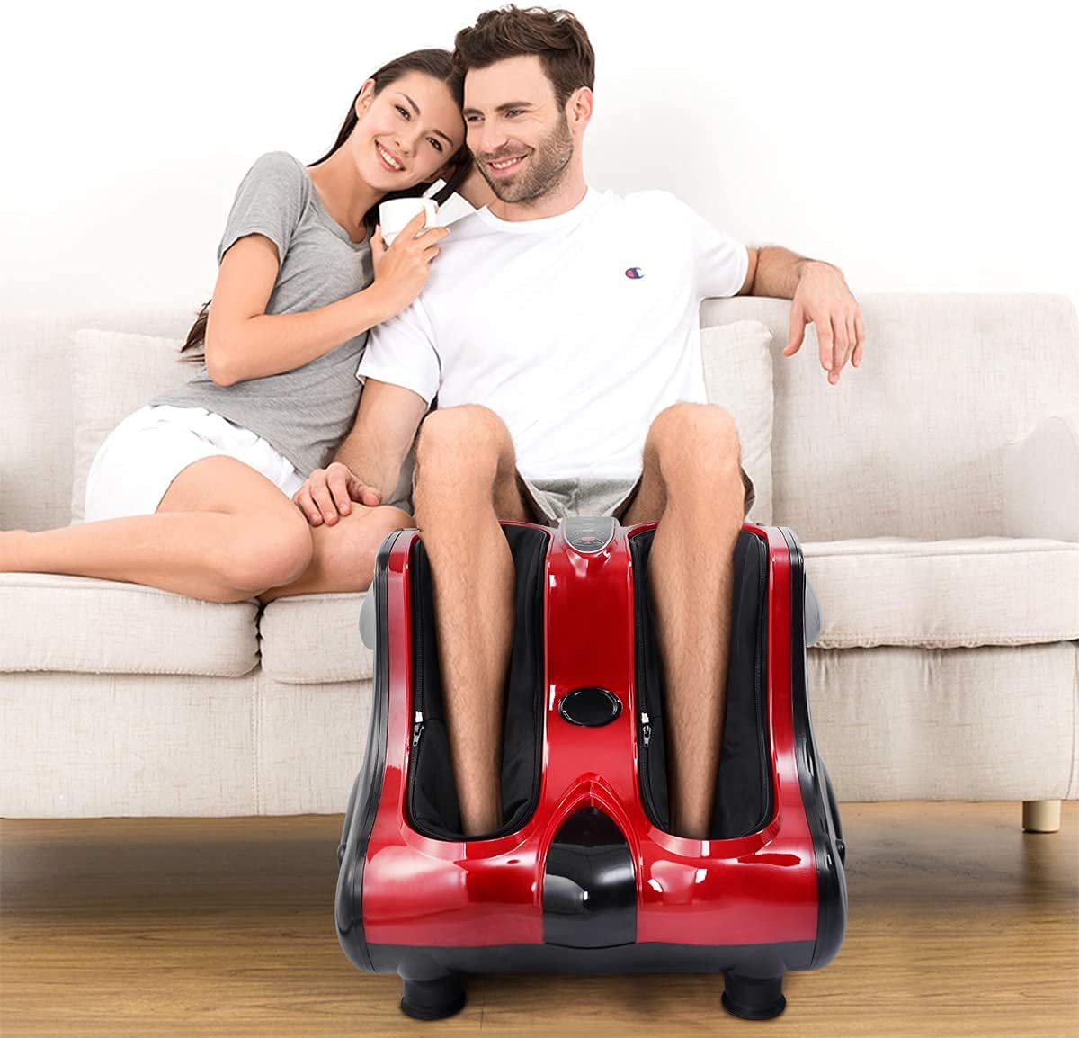 FUTADA Shiatsu Foot Massager Machine with Rolling & Heating - Deep Kneading Massage Therapy for Foot, Calf and Leg - Improves Blood Circulation - Perfect for Home, Office, Relaxation and Pain Relief