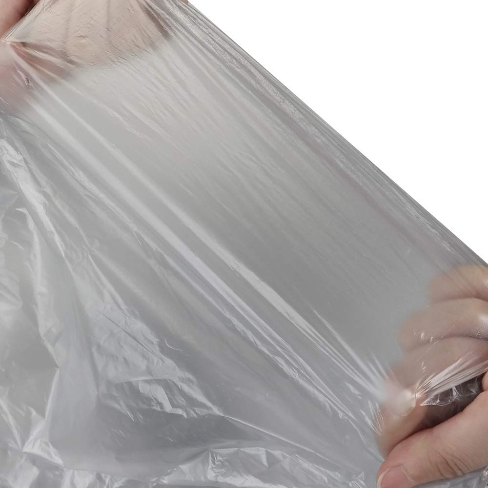 Obstnny 4 Gallon Small Trash Bags - 150 Count (6 Rolls) Grey Kitchen Garbage Can Liners for Bathroom, Office & RV Waste Disposal