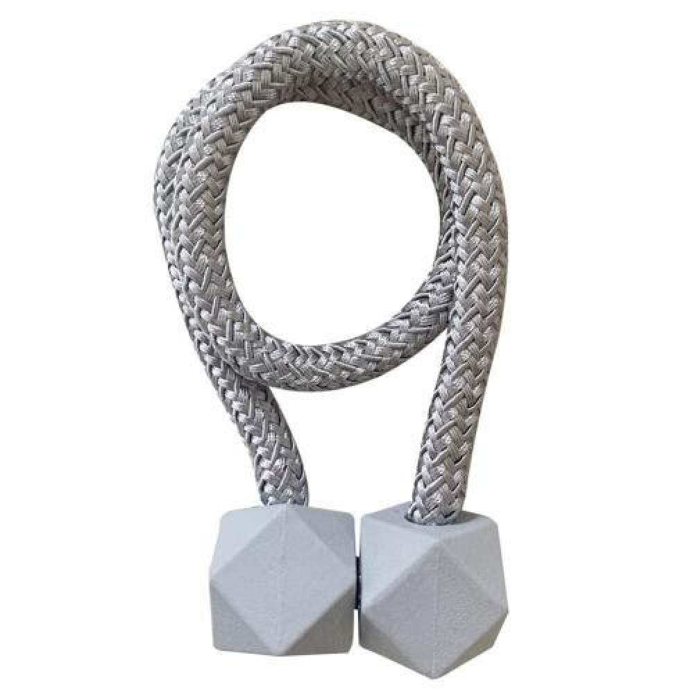 Magnetic Curtain Hooks - Gray Polyester Tiebacks for Home Decor