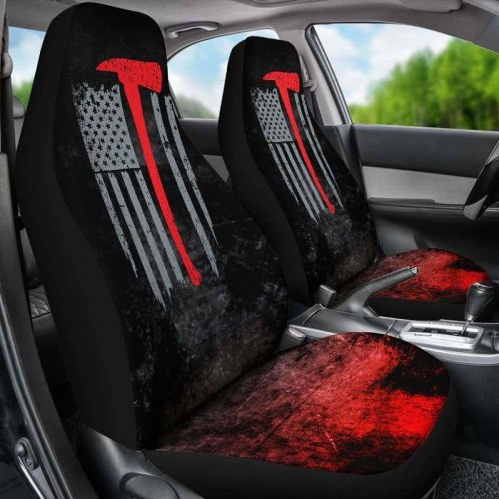 American Firefighter Car Seat Covers - Durable & Stylish Firefighter-Themed Seat Protection (Model 101211) | Perfect for First Responders, Fire Trucks & Patriotic Vehicle Accessories