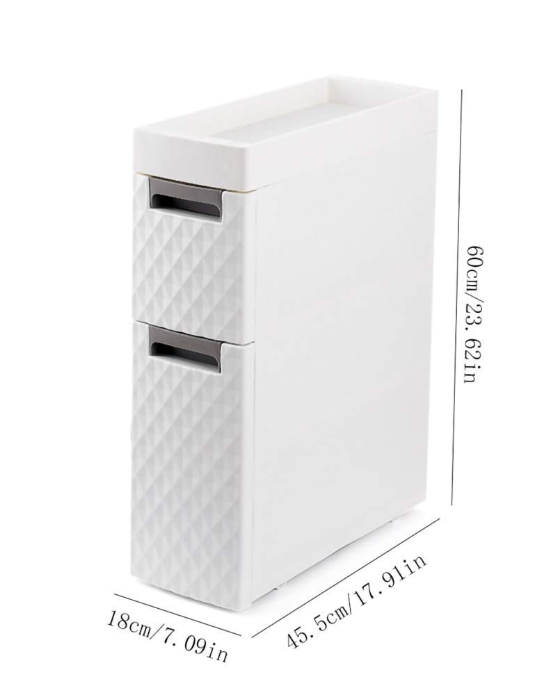 2/3/4-Drawer Plastic Vanity Organizer - Compact Narrow Storage Drawers for Cosmetics, Makeup, Hair Accessories & Dental Supplies | Perfect for Bathroom, Dorm Room, Office Desk & Countertop Organization | Space-Saving Solution for Small Spaces