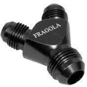 Fragola 12 AN to Dual 10 AN Y Fitting Adapter - 900613 BL - High Performance Fuel Line Connector for Racing, Automotive, and Marine Applications