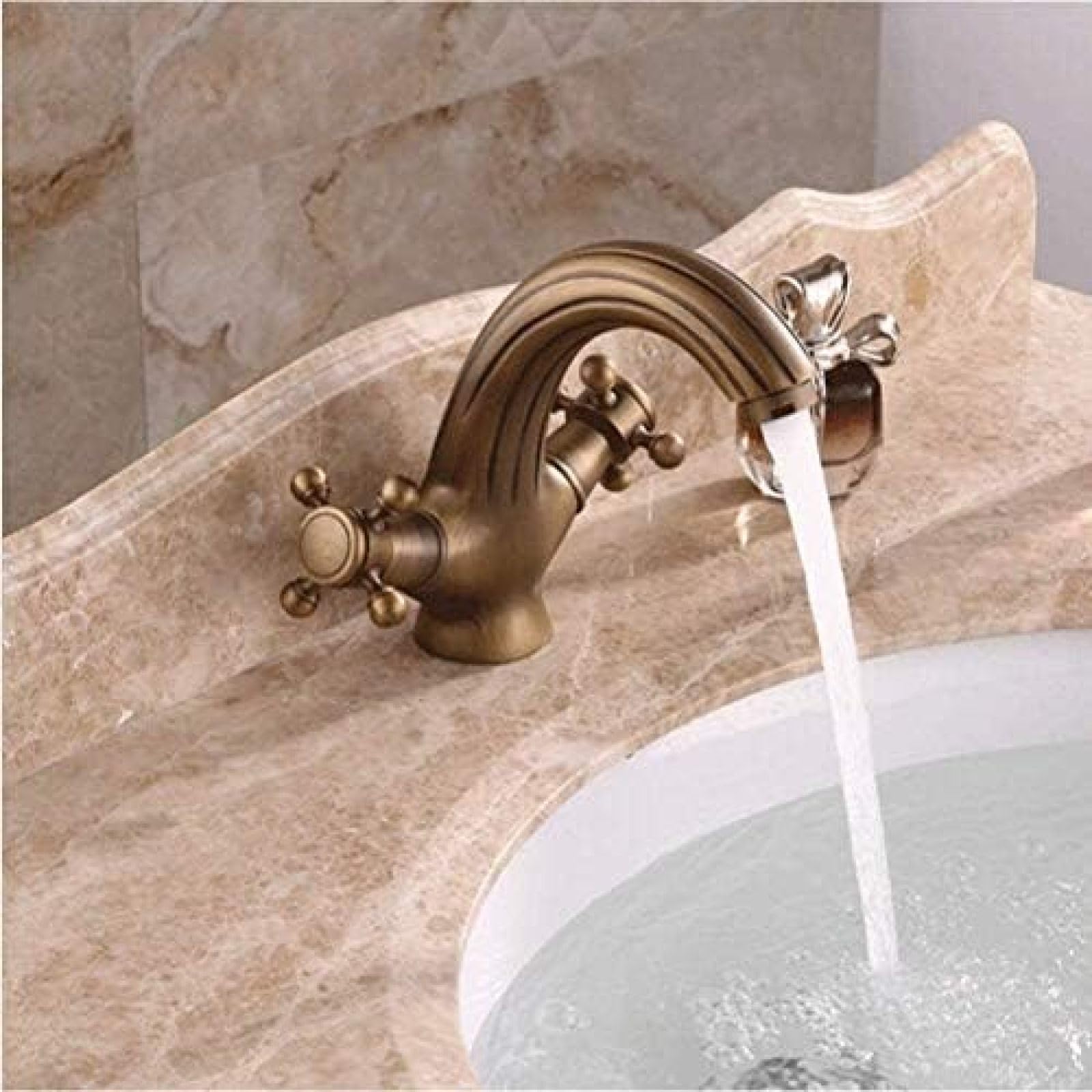 Vintage Single Hole Kitchen Faucet - Antique Pattern Mixer Tap for Bathroom & Kitchen Sink | Perfect for Farmhouse, RV, and Retro Home Decor