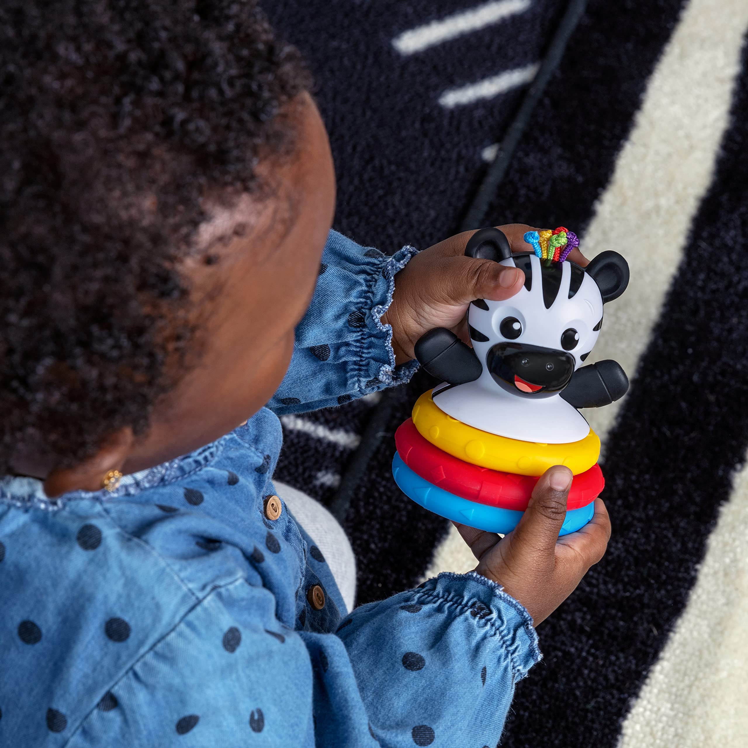 Baby Einstein Stack & Wobble Teether Toy - BPA Free for Infants 3M+ | Learning & Playtime