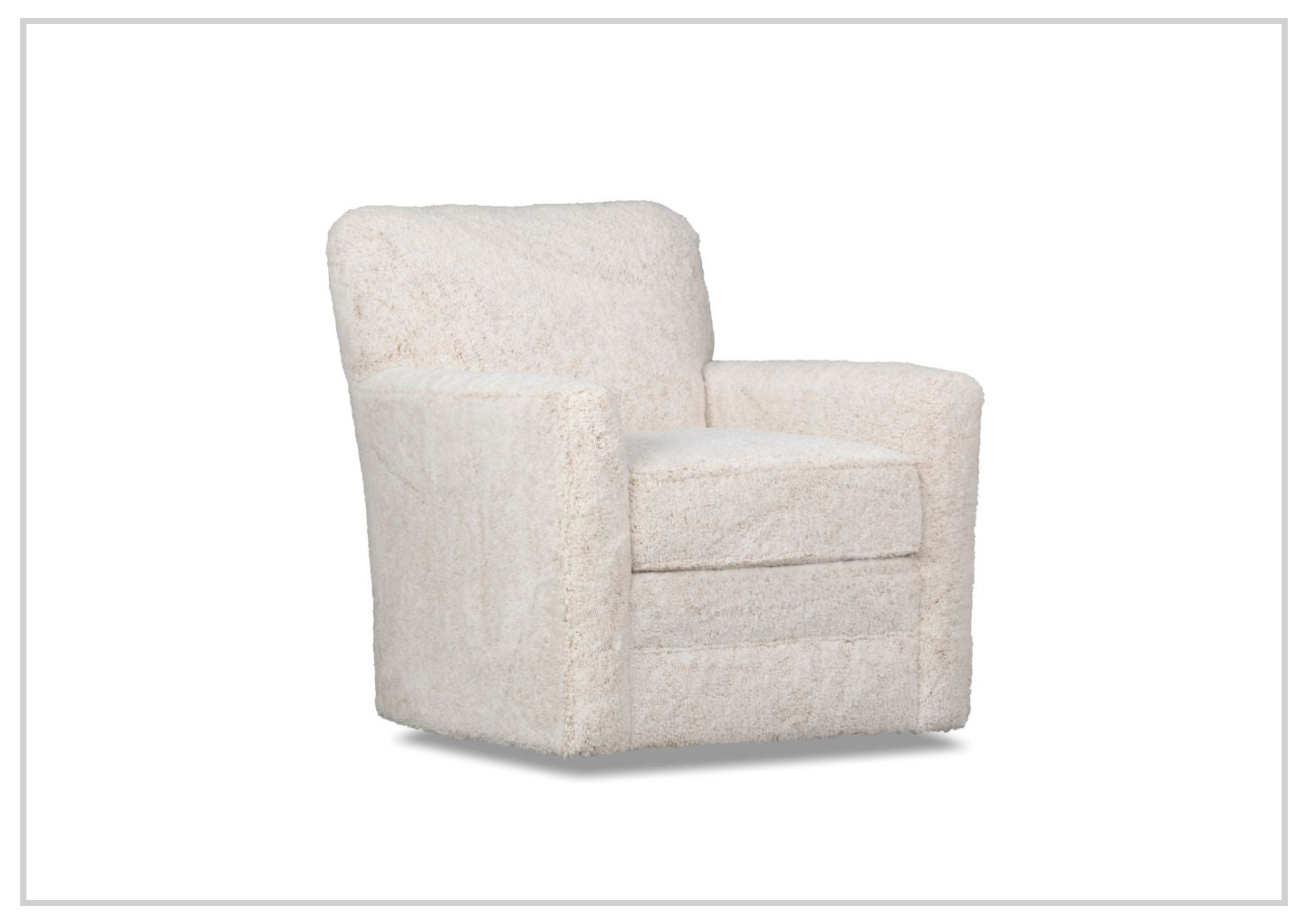 Klaussner Marlow Fabric Swivel Accent Chair with Track Arms - Modern Living Room Lounge Chair for Home Office, Reading Nook & Relaxation