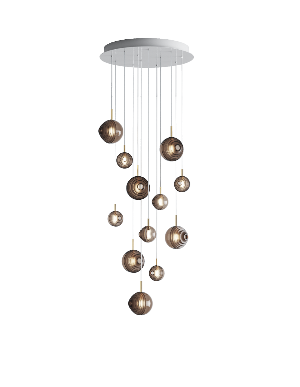 12-Piece Dark & Bright Star Chandelier Set - Elegant Ceiling Light Fixture for Dining Room, Bedroom, or Living Room Decor
