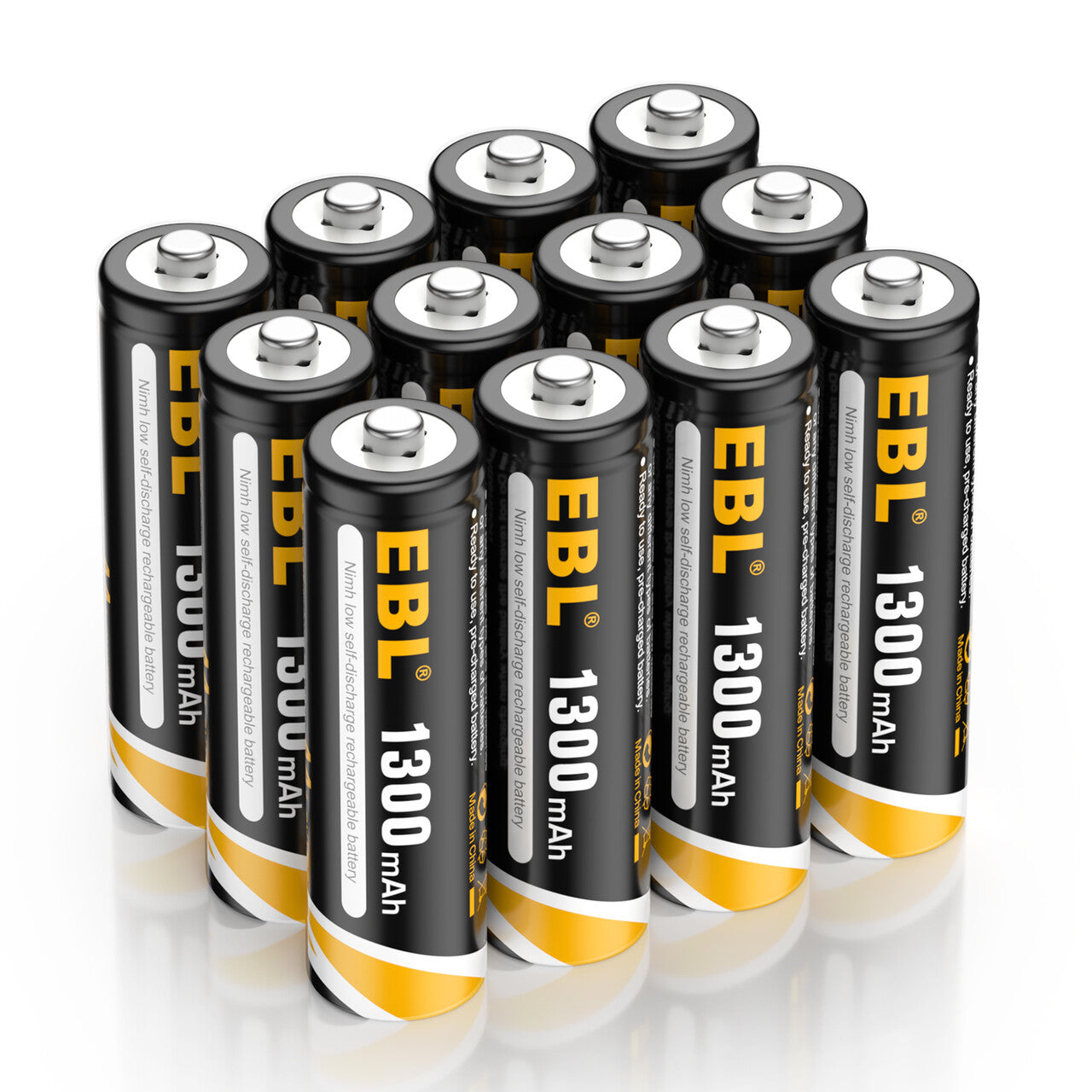 EBL AA Rechargeable Batteries 8 Pack - 2800mAh High Capacity NiMH Batteries for Solar Lights, Outdoor Garden Lights, Flashlights & Electronic Devices - Long Lasting Power Supply