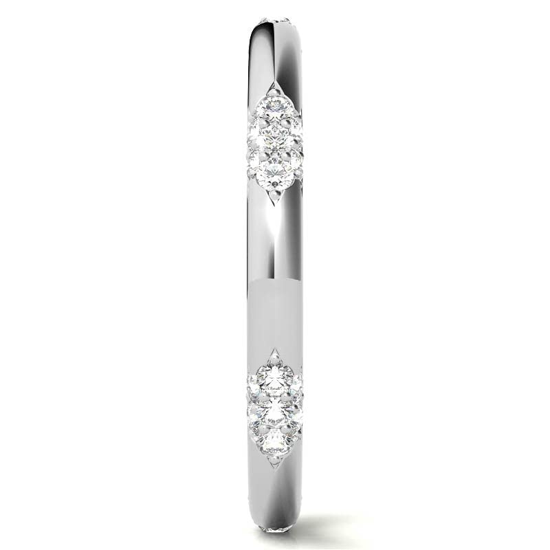 3.25 CT Round Colorless Moissanite Engagement Ring for Women - Sterling Silver Solitaire Bridal Ring Set with Prong Setting | Perfect for Proposals, Weddings & Anniversary Gifts