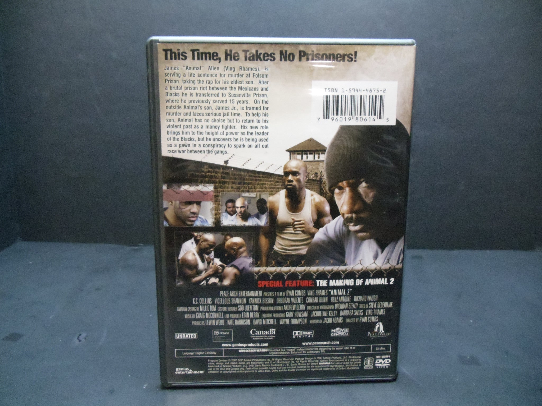 Animal 2 (2007) DVD Starring Ving Rhames - Action Crime Thriller Movie for Home Entertainment & Movie Nights