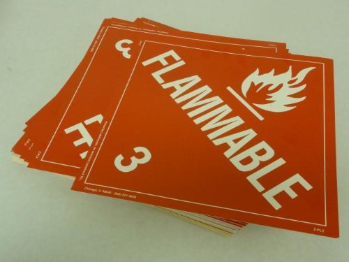 LabelMaster Z-PL2 LOT-58 Flammable Placard - 10-7/8