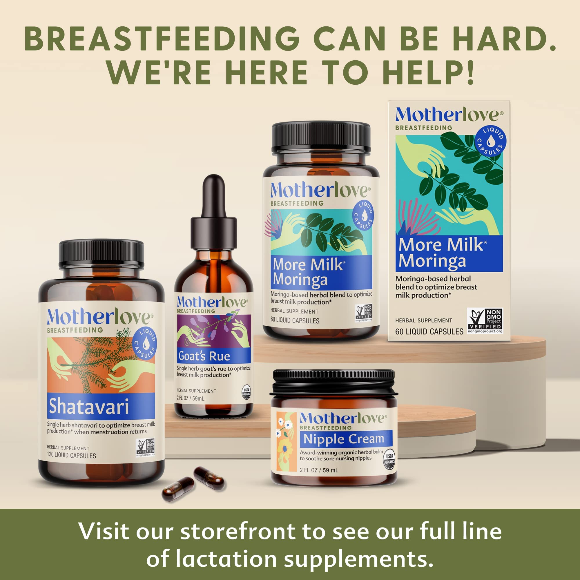 Motherlove More Milk Special Blend (120 Capsules) – Organic Herbal Lactation Supplement with Goat’s Rue to Increase Breast Milk Supply & Support Breast Tissue – Non-GMO, Vegan, Soy-Free – Ideal for Nursing Mothers & Postpartum Breastfeeding Support