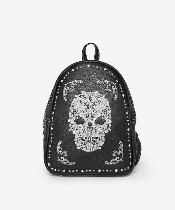Montana West Sugar Skull Concealed Carry Backpack for Women - Stylish & Functional Anti-Theft Travel Bag for Hiking, College, Work & Everyday Use