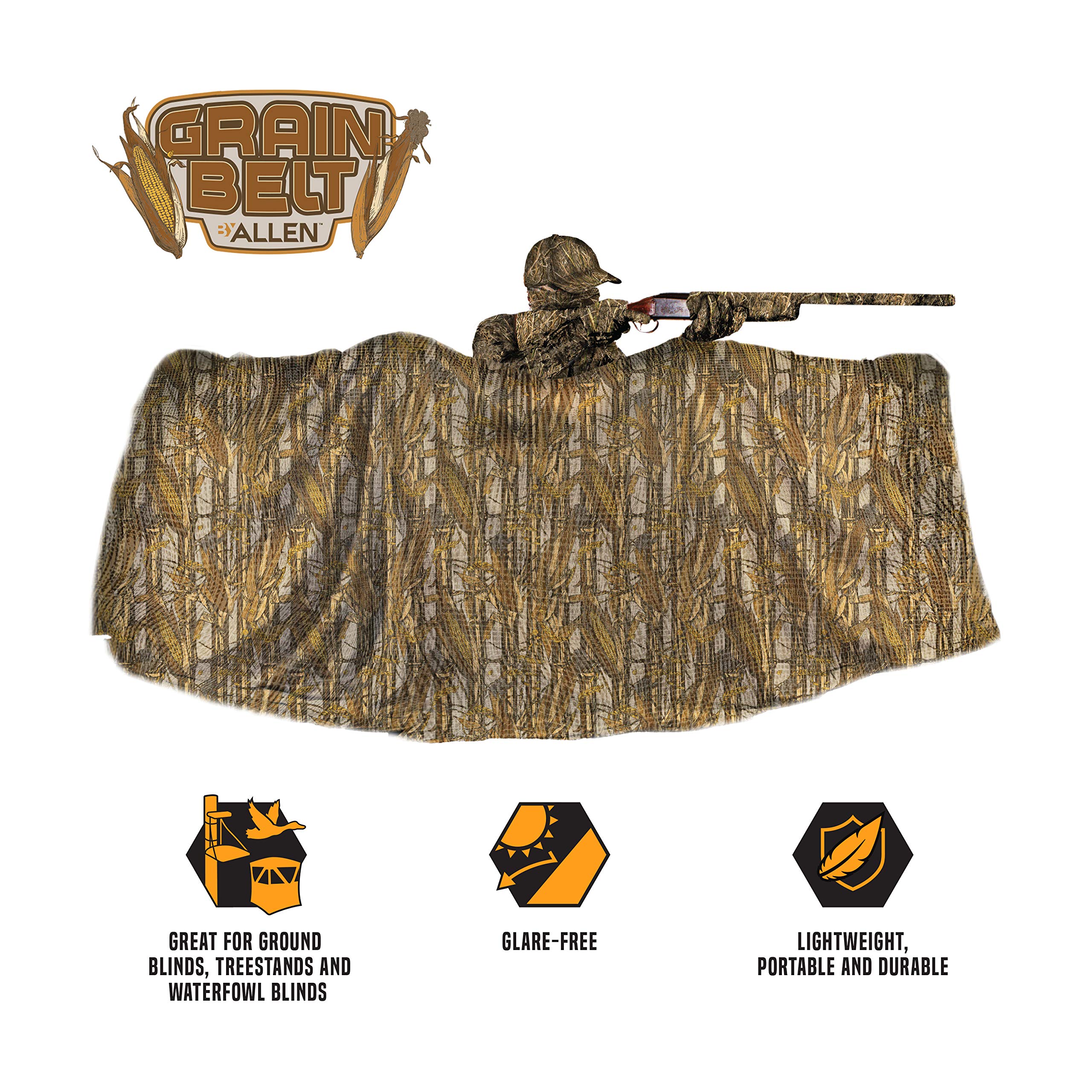 Allen Company Vanish Hunting Blind Bulk Burlap Roll - Camouflage Fabric for Hunting Blinds, Duck Blinds & Deer Stands - Durable & Weather-Resistant for Outdoor Hunting & Wildlife Photography