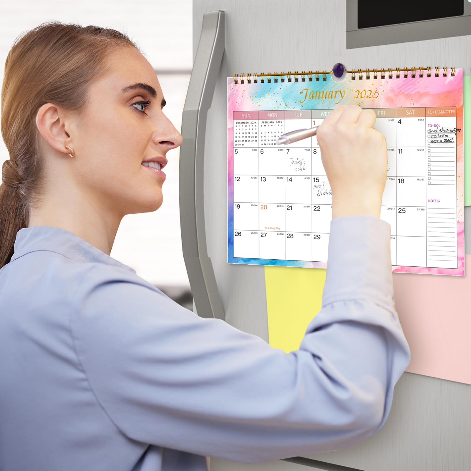 2025-2026 Wall Calendar - 18 Months from January 2025 to June 2026 | 11x8.5 Inch Monthly Planner with Julian Dates | Premium Thick Paper | Perfect for Home, Office & Holiday Gifting (Colorful Design)