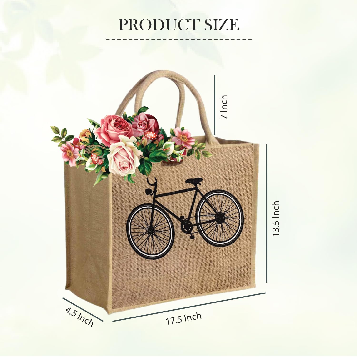 Eco-Friendly Reusable Jute Tote Bags with Sturdy Handles - Natural Burlap Shopping Bags for Groceries, Beach, Gifts & Everyday Use | Sustainable Cotton Alternative for Eco-Conscious Shoppers