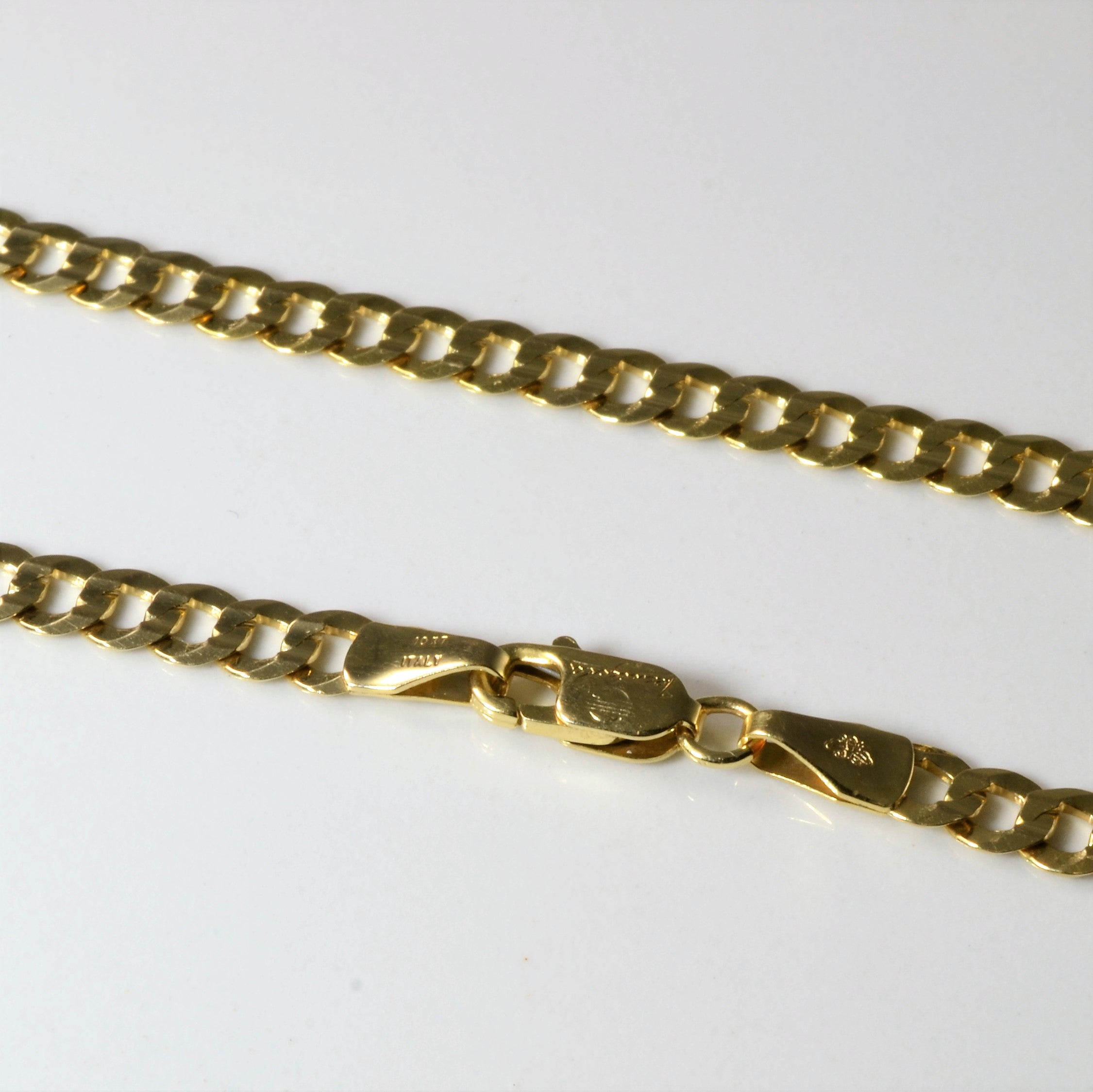 10K Yellow Gold Curb Chain Necklace for Men & Women - 20 Inch Solid Gold Cuban Link Chain - Perfect for Everyday Wear, Gifts & Special Occasions