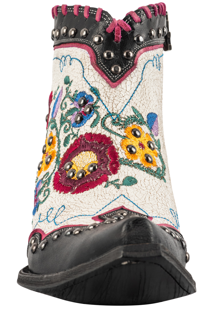Double D Ranch by Old Gringo Women's Leather Mexicali Cowgirl Boots - Black/Taupe Western Boots for Women | Perfect for Country Dancing, Rodeos & Western Fashion