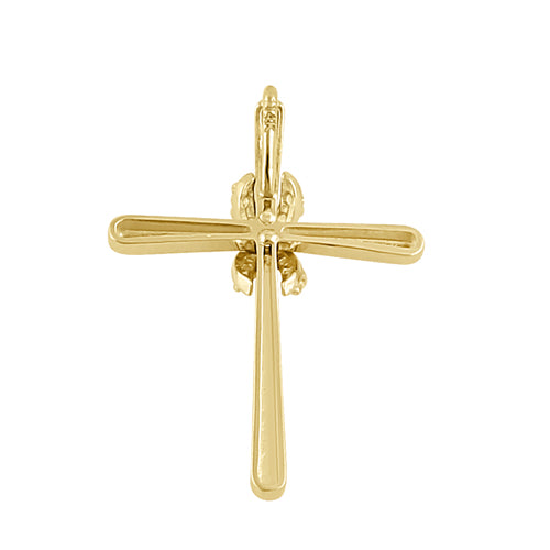 14K Solid Gold Infinity Hugged Cross Diamond Pendant Necklace for Women - Elegant Religious Jewelry Gift for Baptism, Confirmation & Special Occasions