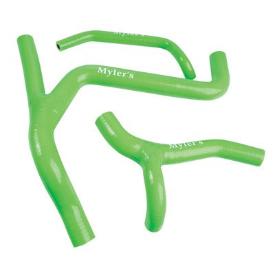 Mylers High-Performance Silicone Radiator Hose Kit - Green - Compatible with Kawasaki KX450F 2009-2015 - Durable & Heat Resistant - Perfect for Off-Road Racing & Motorcycle Upgrades