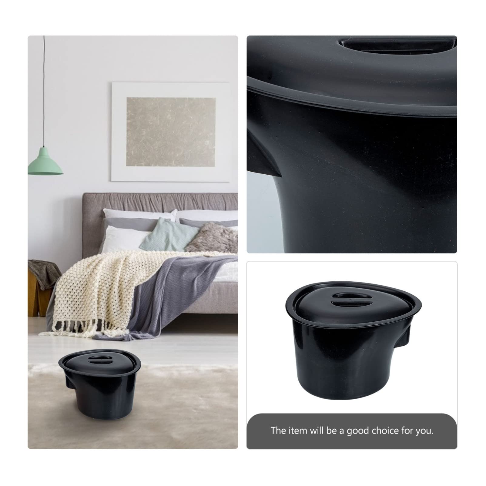 Portable Female Urinal for Travel & Bedroom - Lightweight Plastic Chamber Pot with Lid, Spill-Proof Design for Women's Hygiene Needs - Ideal for Camping, Road Trips, Hospital Use & Mobility Challenges