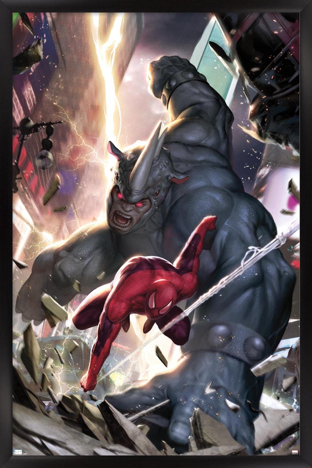 Marvel Comics Spider-Man vs Rhino & X-23 Wall Poster - 22.4