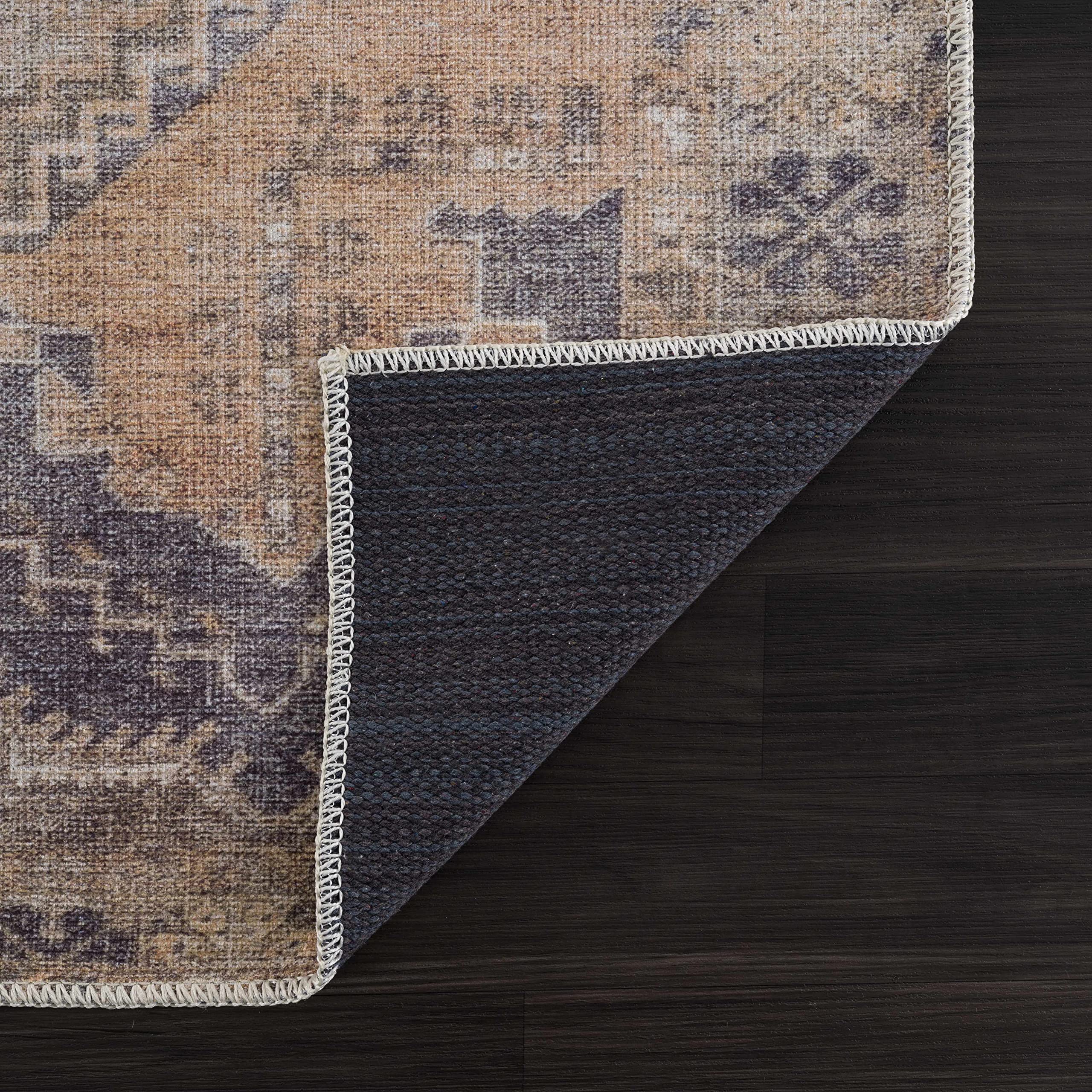 Hauteloom Carrabelle Traditional Machine Washable Area Rug - Blue, Ivory, Brown - 8'10
