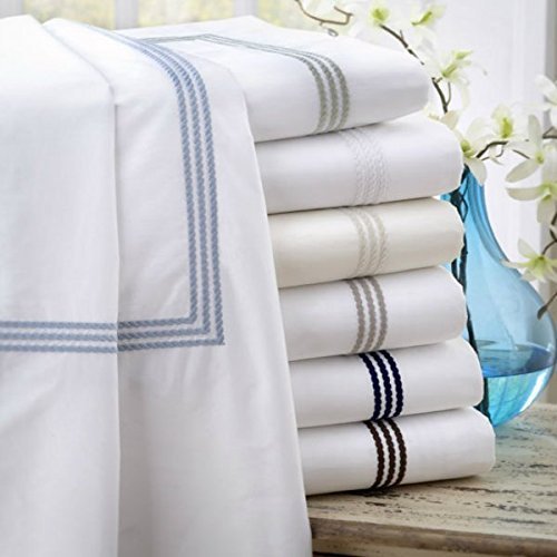 Premium 100% Cotton Downright Windsor Fitted Sheet - Queen Size, White, Deep Pocket, Wrinkle & Shrink Resistant - Perfect for Master Bedroom, Guest Room & Airbnb