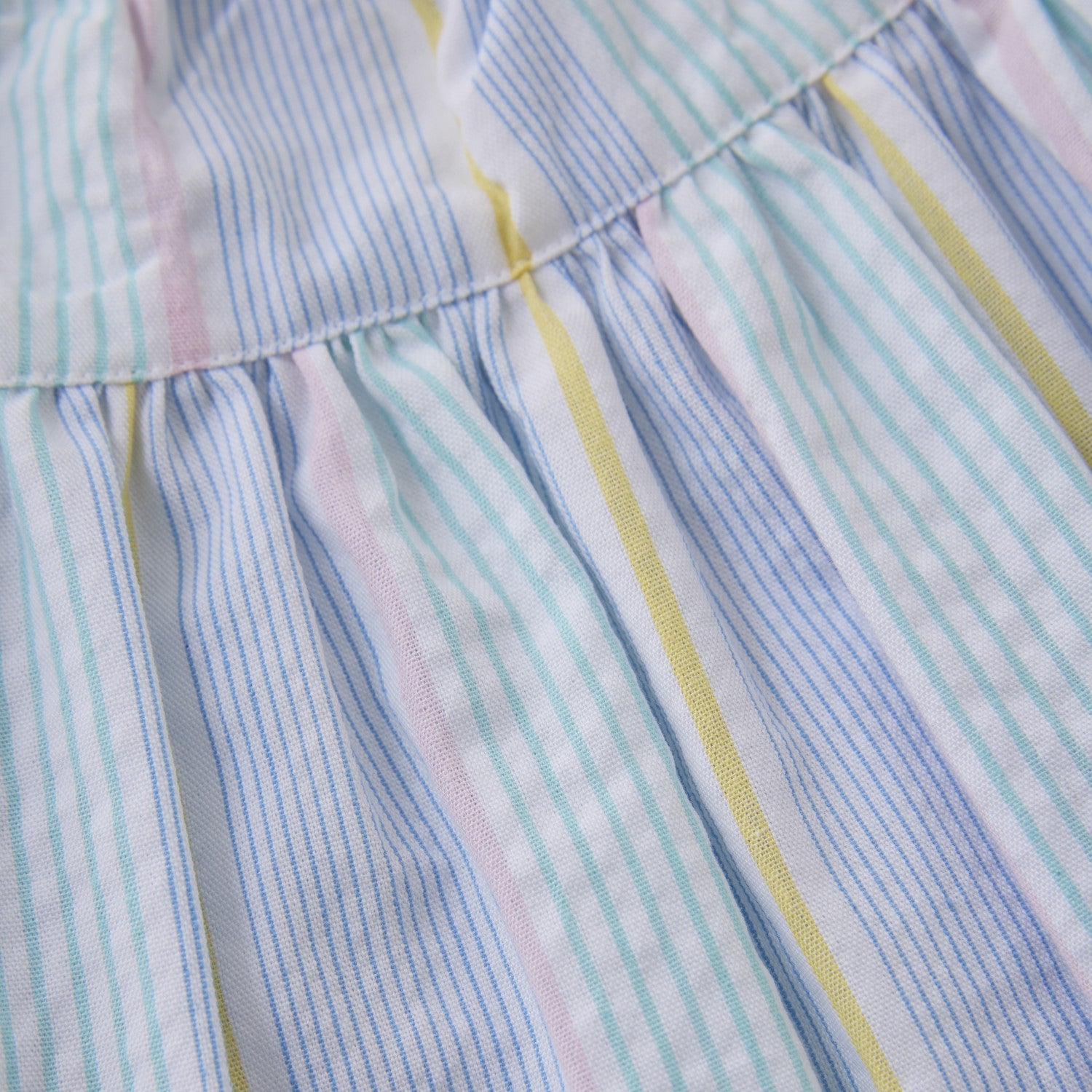 Blue Seersucker Dress for Women - Lightweight Summer Sundress with Ruffles | Perfect for Beach, Vacation, and Casual Outings