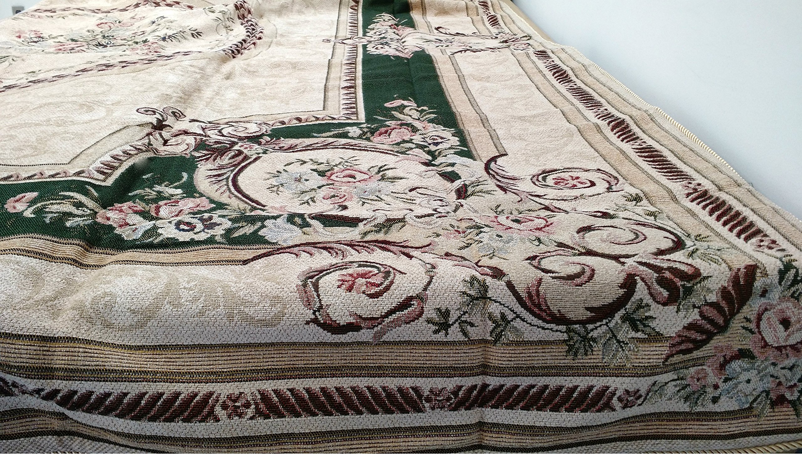 3-Piece Chenille Woven Summer Green Forest Floral Quilt Bedspread Set for Twin Bed - Soft Bedding Collection for Guest Room, Dorm & Cozy Home Decor