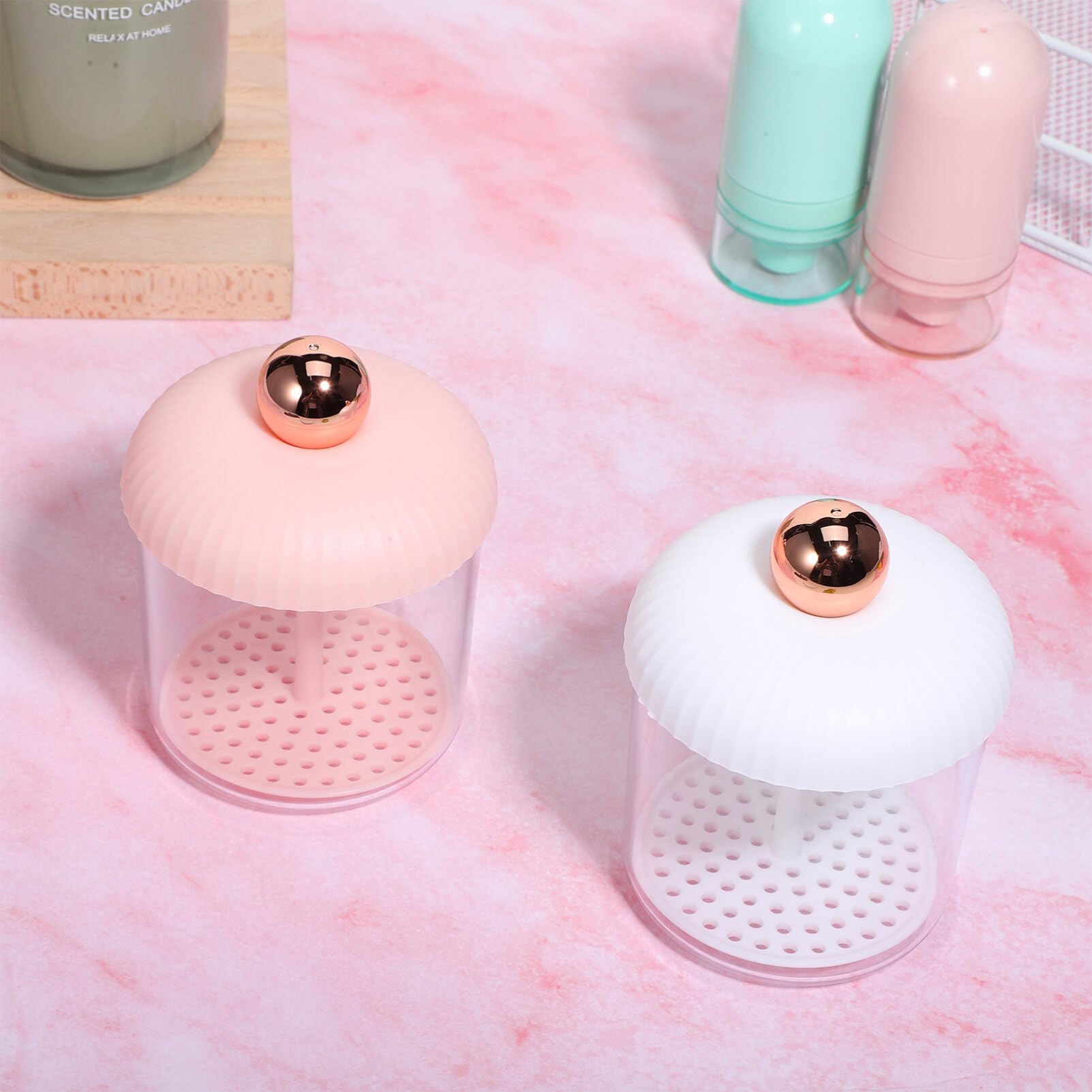 DOITOOL 2 Pack Facial Foam Maker - Skin Care Foam Pump for Cleansing, Marshmallow Whip Maker, Travel-Friendly Bubble Foamer for Face Wash (Pink & White) - Perfect for Home, Travel & Daily Skincare Routine