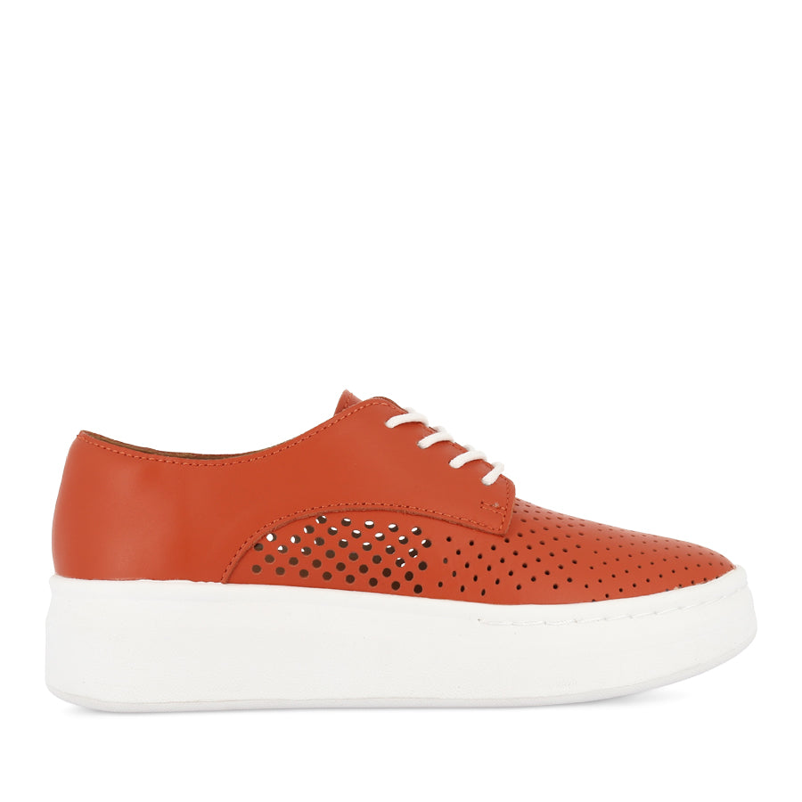 DERBY CITY PUNCH TANGERINE LEATHER - Premium Leather Goods for Men & Women | Perfect for Office, Travel & Everyday Use
