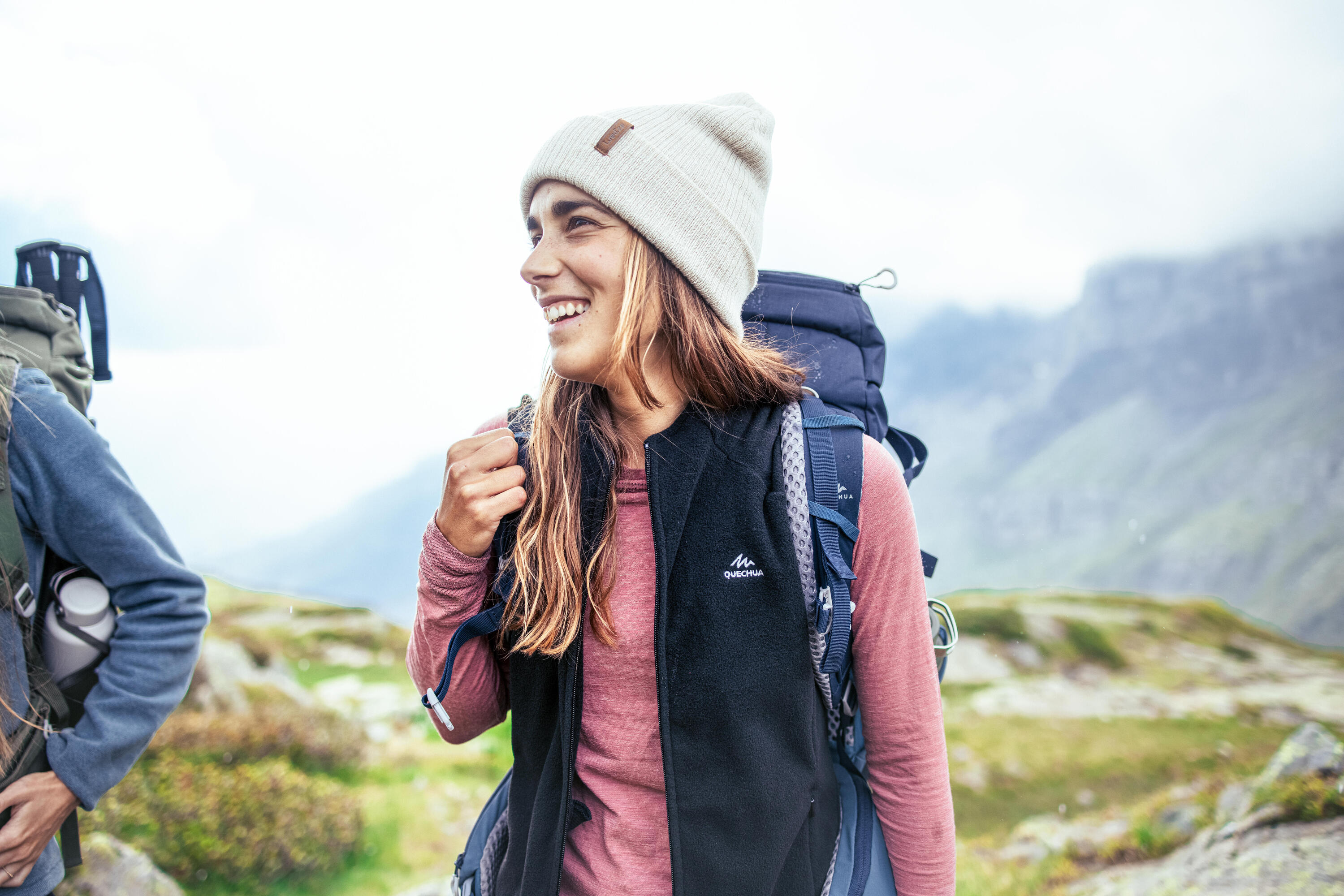 Quechua Women's MH120 Lightweight Fleece Vest for Hiking, Outdoor Activities & Travel | Warm Layering for Cold Weather Adventures